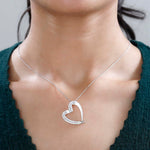 Round Cut Cubic Zirconia in 925 Sterling Silver Necklace 2