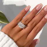 Stunning 3.0 CT Radiant Moissanite Engagement Ring in  Pave Design 10