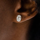 Round Cut Cubic Zirconia in 925 Sterling Silver Earrings 1