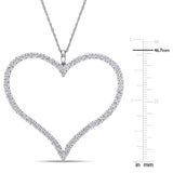 Round Cut Cubic Zirconia in 925 Sterling Silver Necklace 10