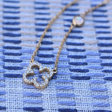 0.25 CT Round Emerald Lab Made Diamond-June Birthstone Floral Necklace 6