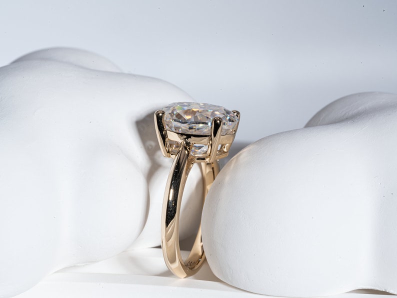 Classic 5.0 CT Oval Moissanite Engagement Ring with Solitaire Design 6