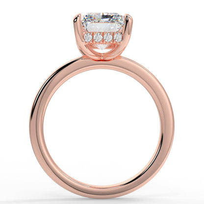 Stunning 2.45 CT Radiant Moissanite Engagement Ring with Hidden Halo Design 9