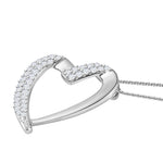 Round Cut Cubic Zirconia in 925 Sterling Silver Necklace 4