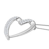 Round Cut Cubic Zirconia in 925 Sterling Silver Necklace 4