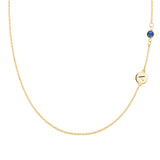 0.25 CT Round Sapphire Lab Made Diamond- September Birthstone Necklace 1
