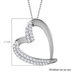 Round Cut Cubic Zirconia in 925 Sterling Silver Necklace 7