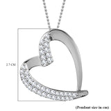 Round Cut Cubic Zirconia in 925 Sterling Silver Necklace 7