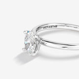 Stunning 0.70 CT Oval Moissanite Engagement Ring Solitaire Design 3