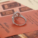 Stunning 4.5 CT Oval Moissanite Engagement Ring with Halo & Pave Design 2