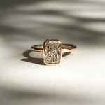 Stunning 2.0 CT Radiant Moissanite Engagement Ring with Bezel Design 1