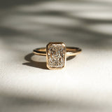 Stunning 2.0 CT Radiant Moissanite Engagement Ring with Bezel Design 1