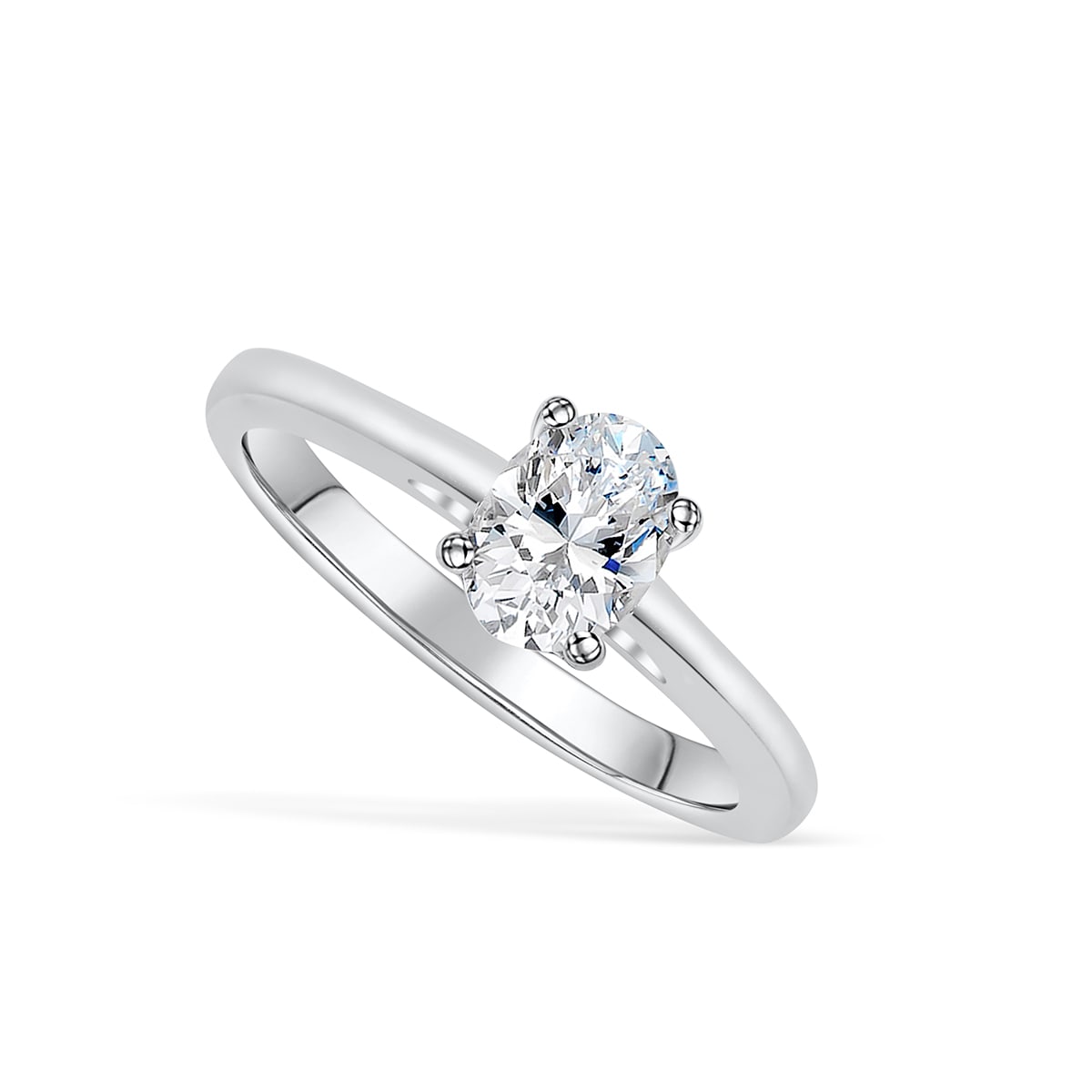 Stunning 1.0 CT Oval Moissanite Engagement Ring in Solitaire Design 2
