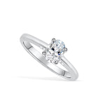 Stunning 1.0 CT Oval Moissanite Engagement Ring in Solitaire Design 2