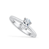 Stunning 1.0 CT Oval Moissanite Engagement Ring in Solitaire Design 2
