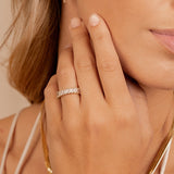 Stunning 0.5 TCW Baguette Moissanite Stones Full Eternity Wedding Band 8