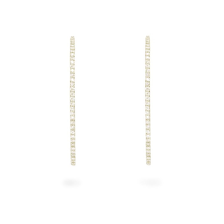 2.0 TCW Round Cut Moissanite Large Hoops Earrings in Gold 9