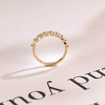 Stunning 0.3 TCW Round Moissanite Stones Half Eternity Wedding Band 5