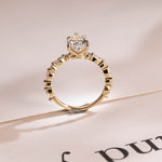 Stunning 1.0 - 2.0 CT Pear Moissanite Engagement Ring with Pave Design 9