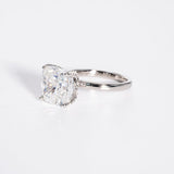 Stunning 4.50 CT Cushion Moissanite Engagement Ring with Solitaire Design 2