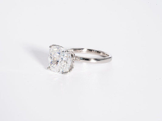 Stunning 4.50 CT Cushion Moissanite Engagement Ring with Solitaire Design 2