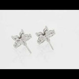 Round Cut Cubic Zirconia in 925 Sterling Silver Earrings 3