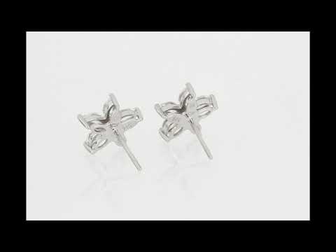 Round Cut Cubic Zirconia in 925 Sterling Silver Earrings 3