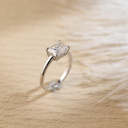 Stunning 3.0 CT Radiant Moissanite Engagement Ring with Solitaire Design 2