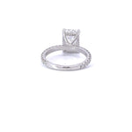 Stunning 3.0 CT Emerald Moissanite Engagement Ring with Hidden Halo Pave Design 3