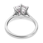 Round Cut Solitaire Style Cubic Zirconia in 925 Sterling Silver Ring 5