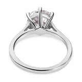Round Cut Solitaire Style Cubic Zirconia in 925 Sterling Silver Ring 5