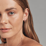 Round Cut Cubic Zirconia in 925 Sterling Silver Earrings 4
