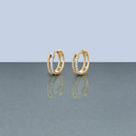 Stunning 0.20 TCW Round Cut Moissanite Hoops Earrings in Gold 5