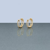 Stunning 0.20 TCW Round Cut Moissanite Hoops Earrings in Gold 5