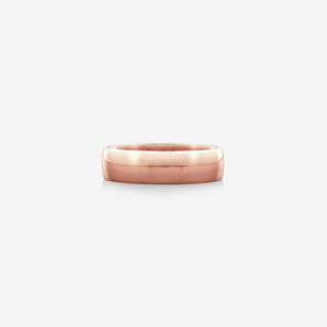 Half Round Men's Wedding Band in Solid Gold