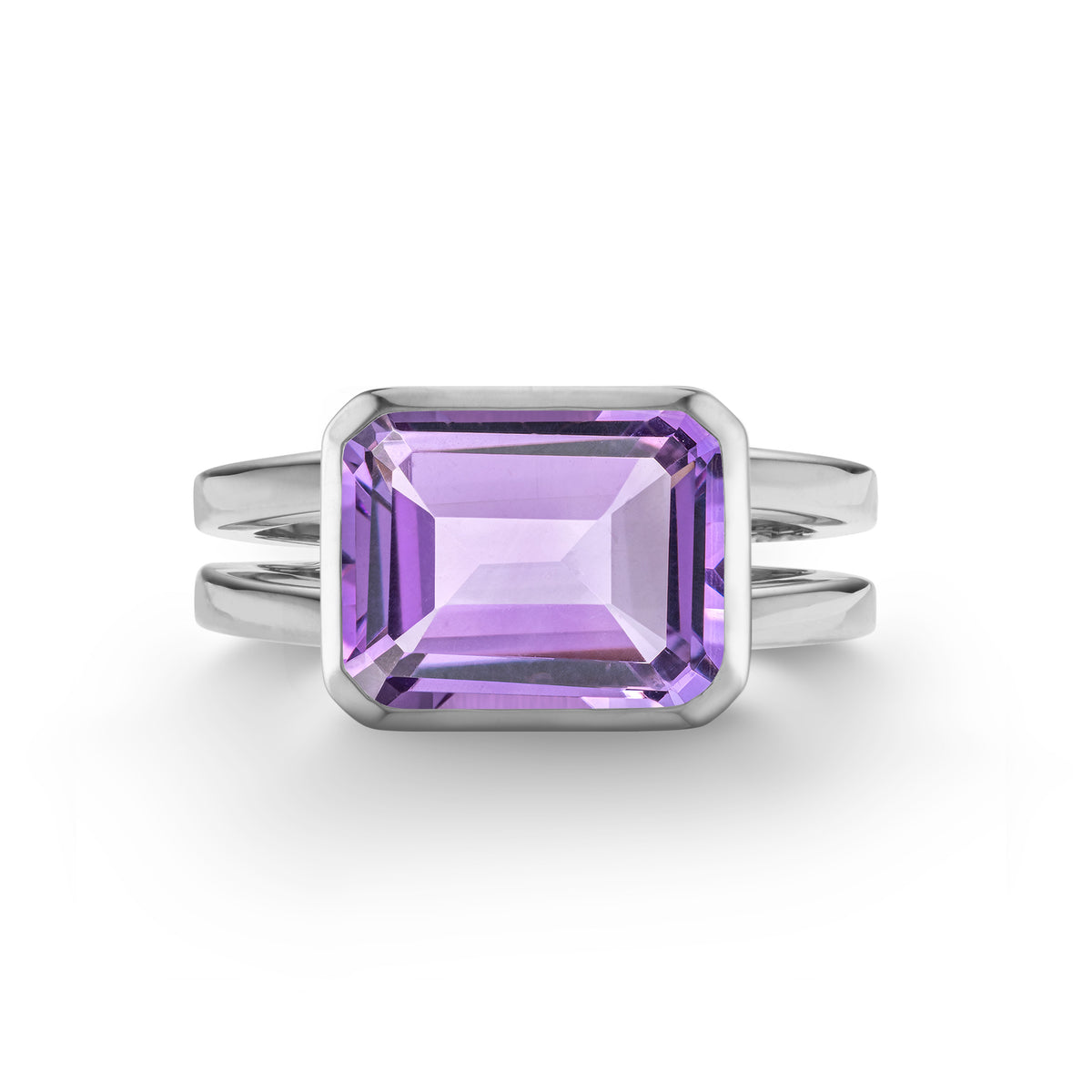 3.0 CT Emerald Amethyst Lab Made Diamond- February Birthstone Engagement Ring 6