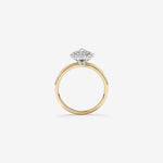 Stunning 0.8 TCW Pear Moissanite Engagement Ring In Cluster Design 2