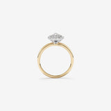 Stunning 0.8 TCW Pear Moissanite Engagement Ring In Cluster Design 2