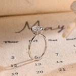 Stunning 3.0 CT Oval Moissanite Engagement Ring with Hidden Halo Design 5