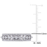 Round Cut Cubic Zirconia in 925 Sterling Silver Wedding Bands 3