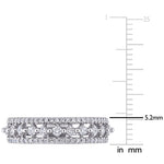 Round Cut Cubic Zirconia in 925 Sterling Silver Wedding Bands 6
