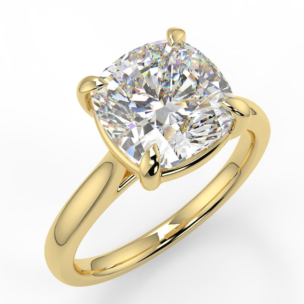 Stunning 2.80 CT Cushion Moissanite Engagement Ring with Solitaire Design 2