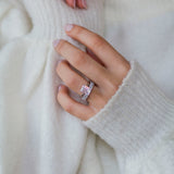 Emerald Cut Solitaire Style Cubic Zirconia in 925 Sterling Silver Ring 6