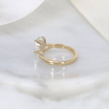 Stunning 2 CT Oval Moissanite Engagement Ring with Twisted Pave Design 4