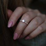 0.50 CT Round Cut Pave CVD F/VVS1 Diamond Engagement Ring 2