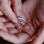 Stunning 1.0 - 2.0 CT Oval Moissanite Engagement Ring with Cluster Design 4