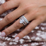 Round Cut Cubic Zirconia in 925 Sterling Silver Ring 5