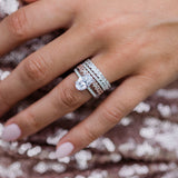 Round Cut Cubic Zirconia in 925 Sterling Silver Ring 5
