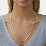 Round Cut Cubic Zirconia in 925 Sterling Silver Necklace 4
