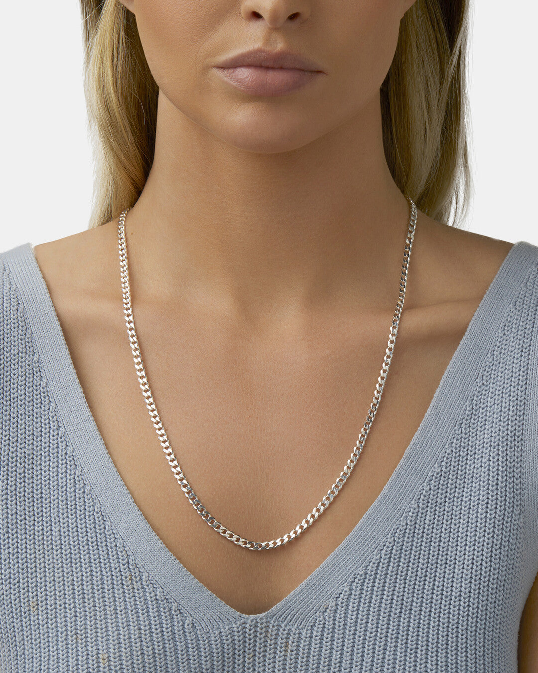 Round Cut Cubic Zirconia in 925 Sterling Silver Necklace 4